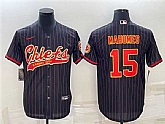 Men's Kansas City Chiefs #15 Patrick Mahomes Black With Patch Cool Base Stitched Baseball Jersey,baseball caps,new era cap wholesale,wholesale hats
